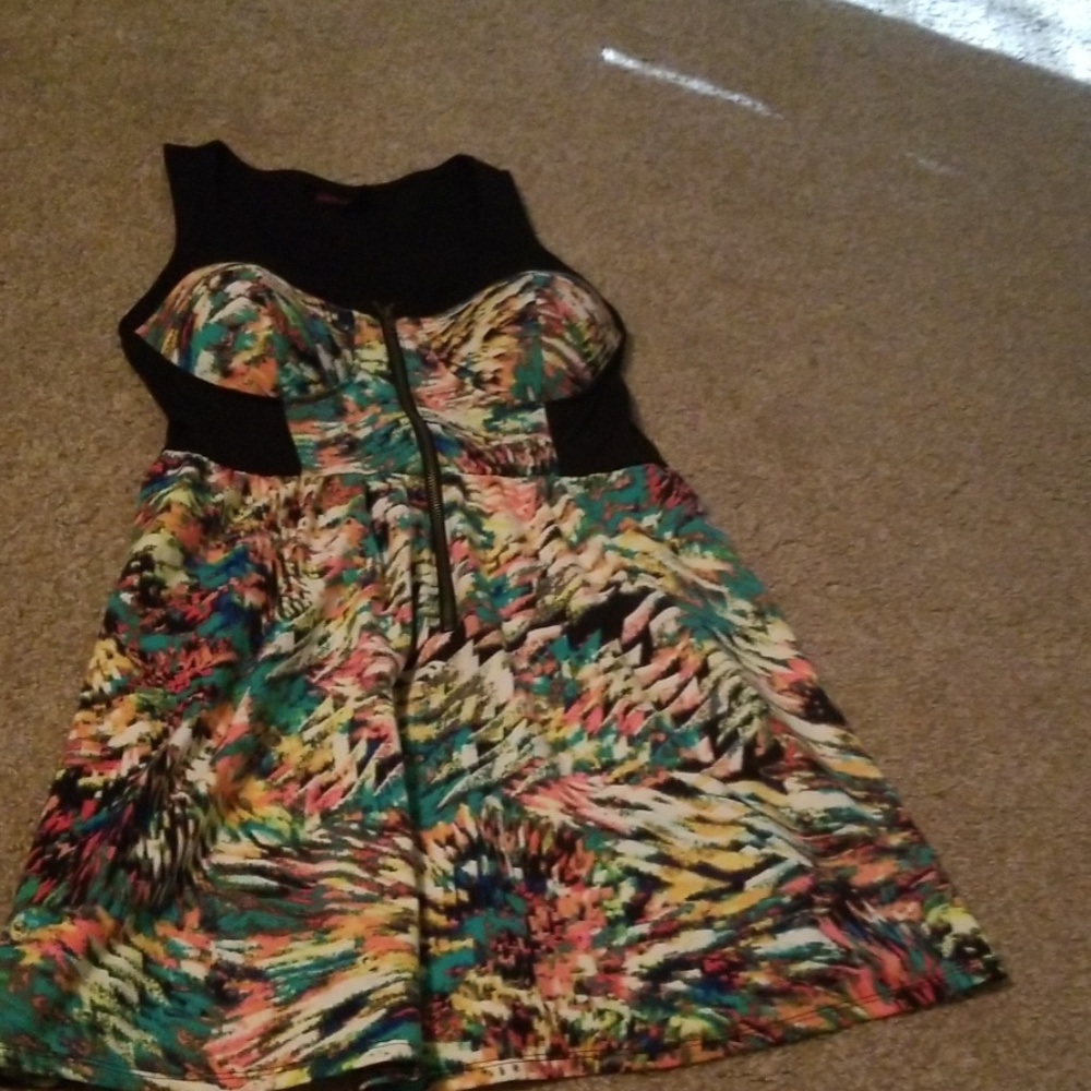Material Girl Colorful Skater Dress